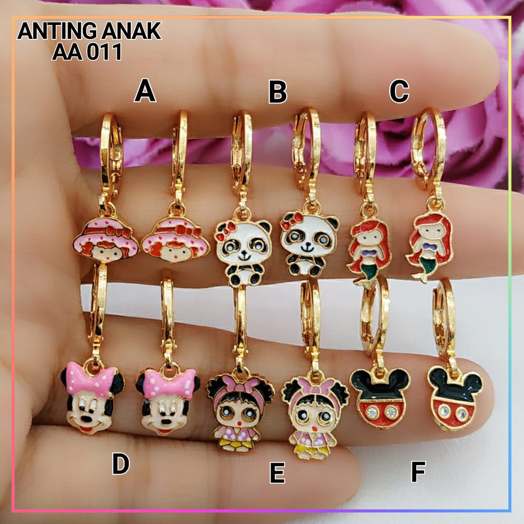 Xuping/perhiasan lapis emas anting anak AA 011