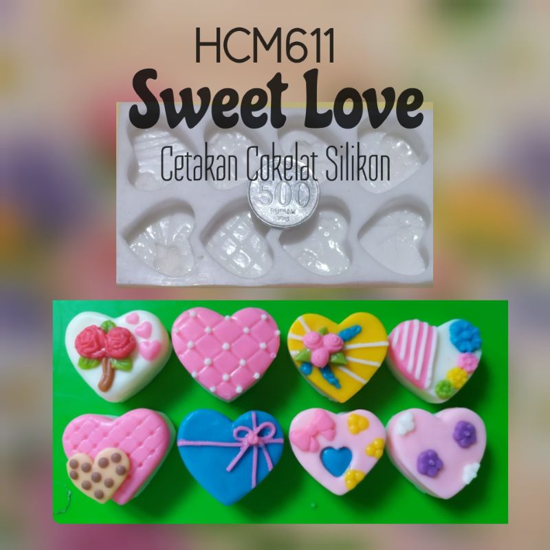 Sweet Love | HCM611 Cetakan coklat silikon | Fiina de choco