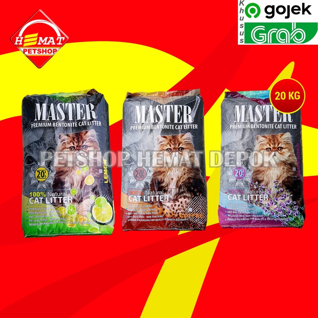 GOSEND Pasir Kucing MASTER 20kg cat sand litter clumping gumpal wangi 20 kg top