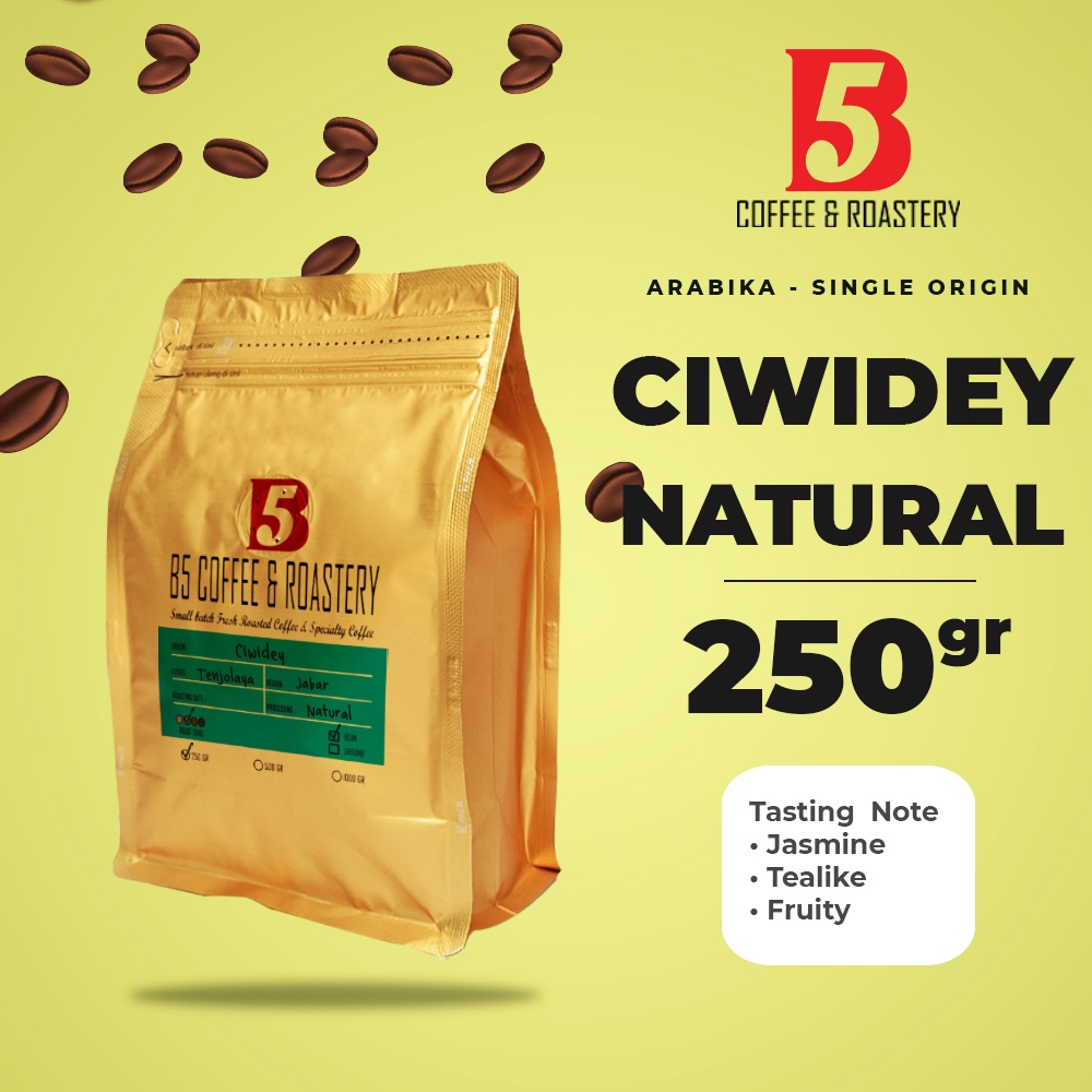 

Kopi Arabika Ciwidey Natural | Medium Roast 250 gr | B5 Coffee