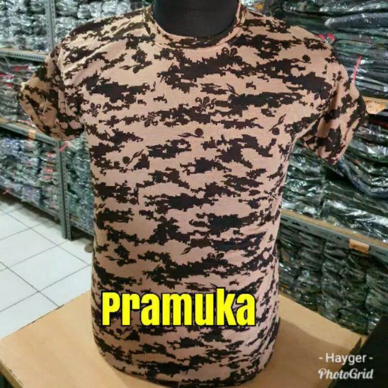 BP kaos loreng lengan pendek pramuka