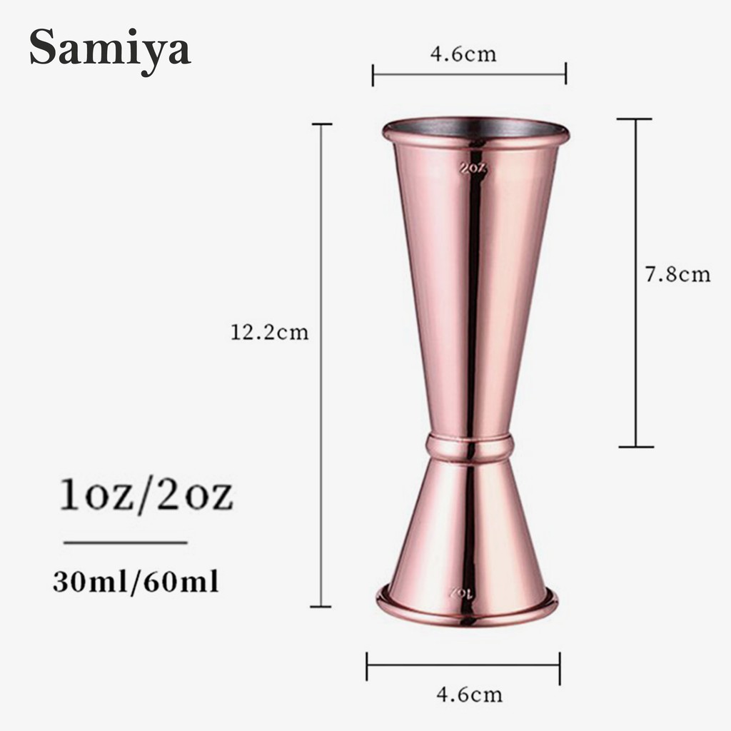 jigger stainless 30/60ml premium quality / gelas takar ukur minuman measuring cup bartender barista