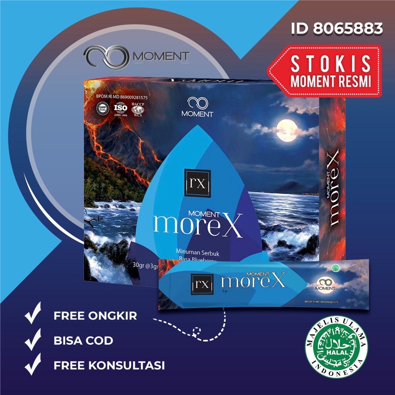 MOREX Moment ORIGINAL✅ MINUMAN SERBUK PENAMBAH STAMINA SUPLEMEN PRIA