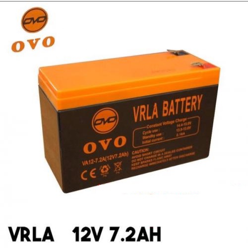 OVO VA12-7.2A 12V 7.2Ah VRLA Battery Baterai UPS Aki Kering