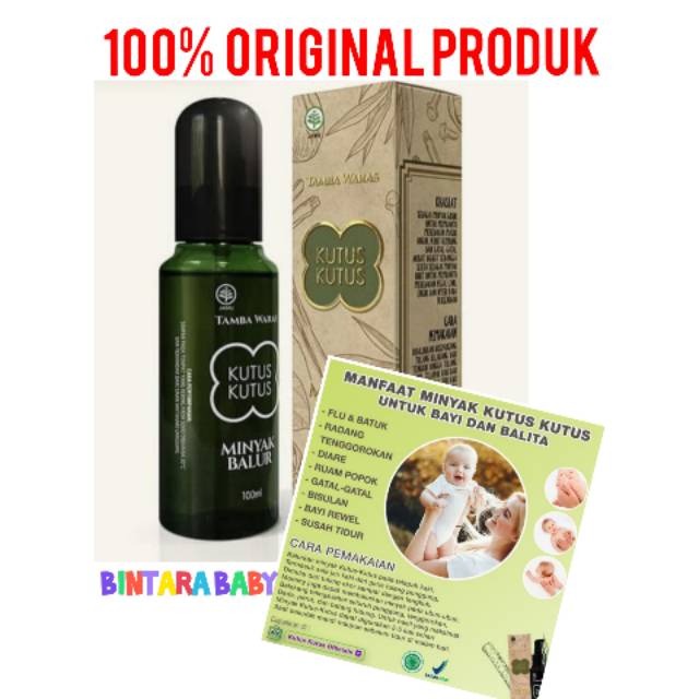 ORIGINAL Kutus-Kutus Organic Herbal Healing Oil  tamba waras Asli 100ml Minyak Pijat Bayi