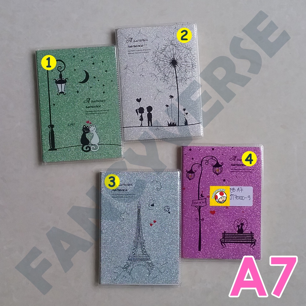 

Notebook A7 Glitter Couple JT70100-9 / Agenda Diary Notes Buku Catatan