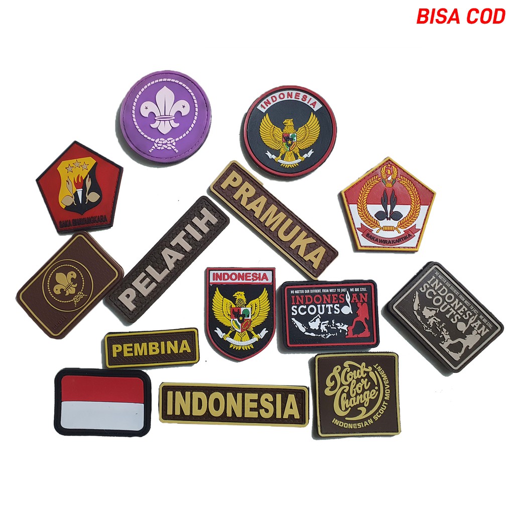 Patch rubber Pramuka Karet / rubber velcro pramuka