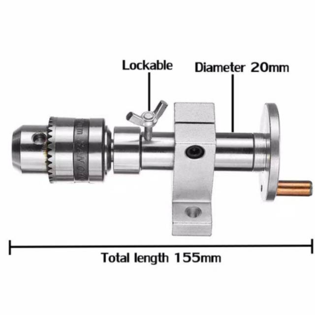 Headstok 1set drill chuck B10 clamping range 0.6 - 6 mm Live center headstock bubut kayu