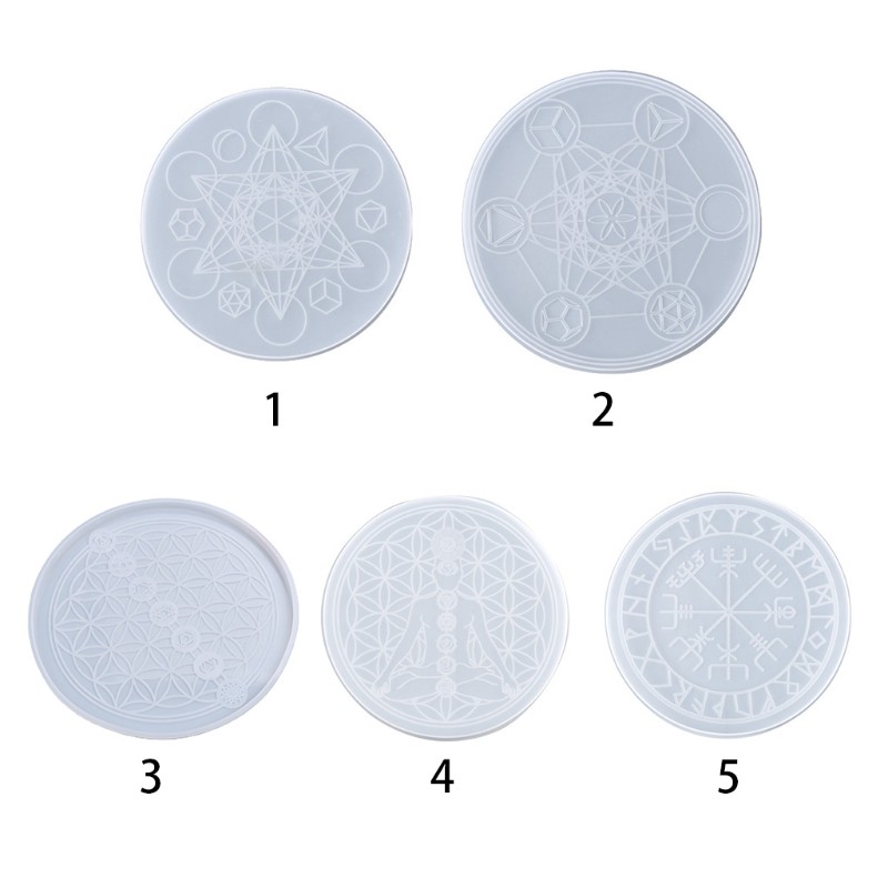 Cetakan Kristal Epoksi Resin Bahan Silikon Desain Astrolabe Tarot Astrologi