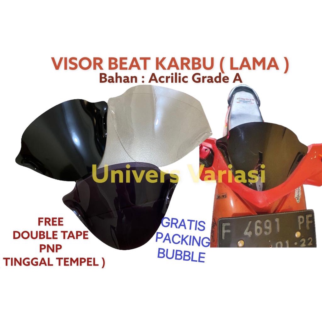 Jual Garansi Jika Pecah Visor Beat Karbu Windshield Honda Beat Lama Carbulator