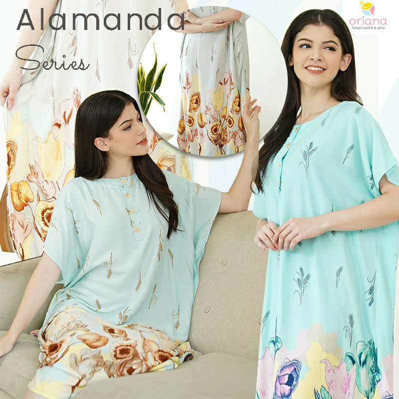 HOMEWEAR ORIANA ALAMANDA KAFTAN SERIES DASTER BUSUI PREMIUM DASTER RAYON MOTIF DASTER KEKINIAN JUMBO