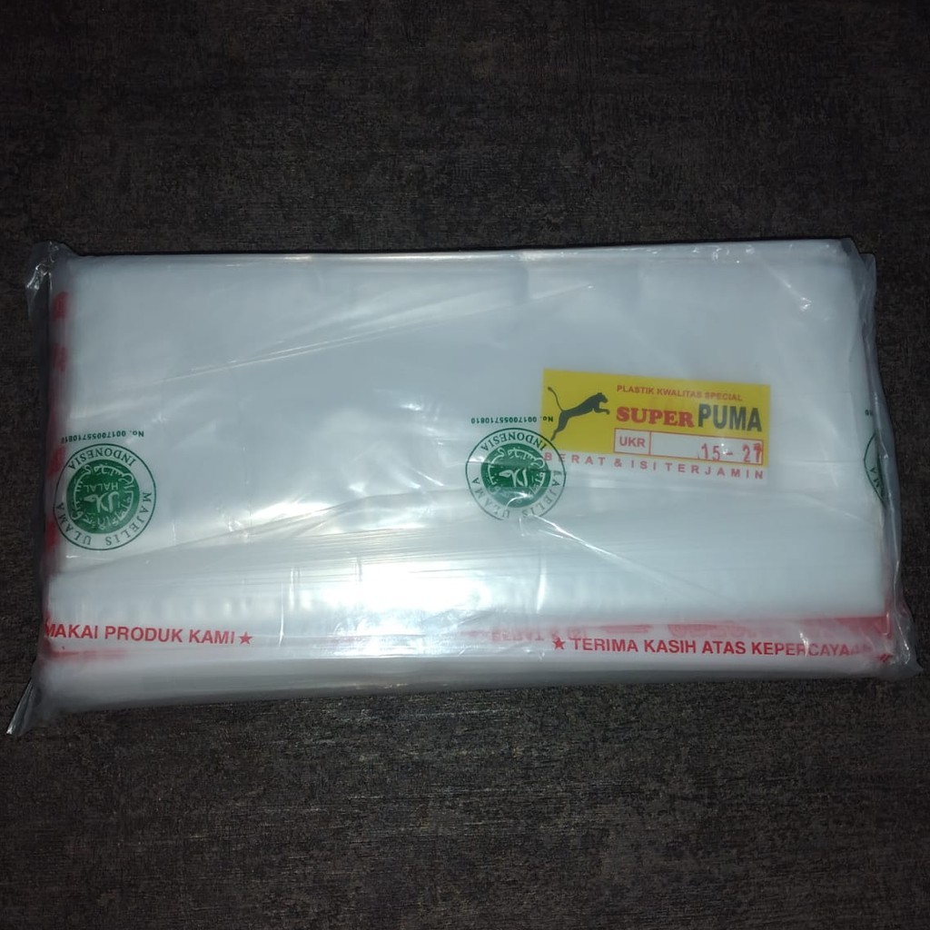 grosiramanah - PROMO PLASTIK SUPER PUMA 1 KG (15x27) SUPER TEBAL UKURAN BESAR plastik murah