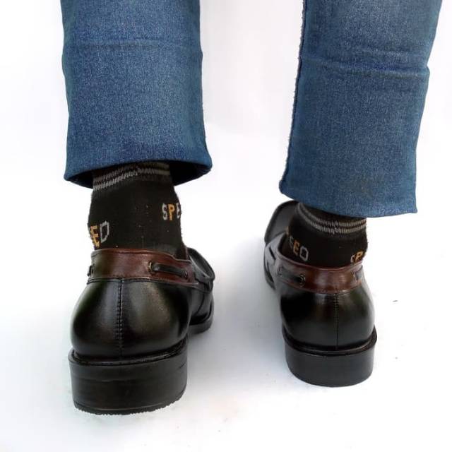 Sepatu Formal Pria Kulit Asli Rasheda K 21 Pantofel  Bertali Big Size