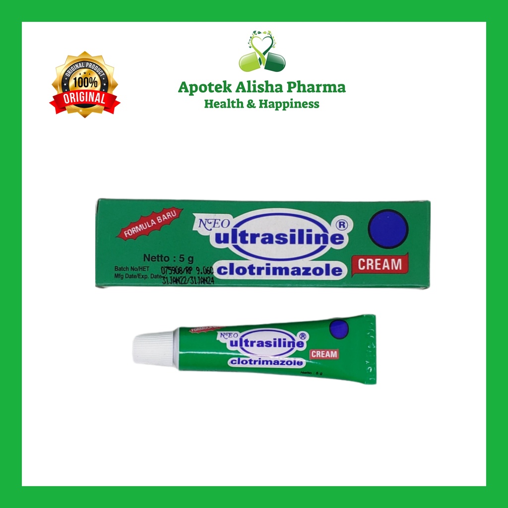 NEO ULTRASILINE CREAM 5gr - Ultrasiline Clotrimazole Krim Anti Jamur Panu Kutu Air / Ultrasiline Salep / Ultrasiline Krim / Ultraciline Oint