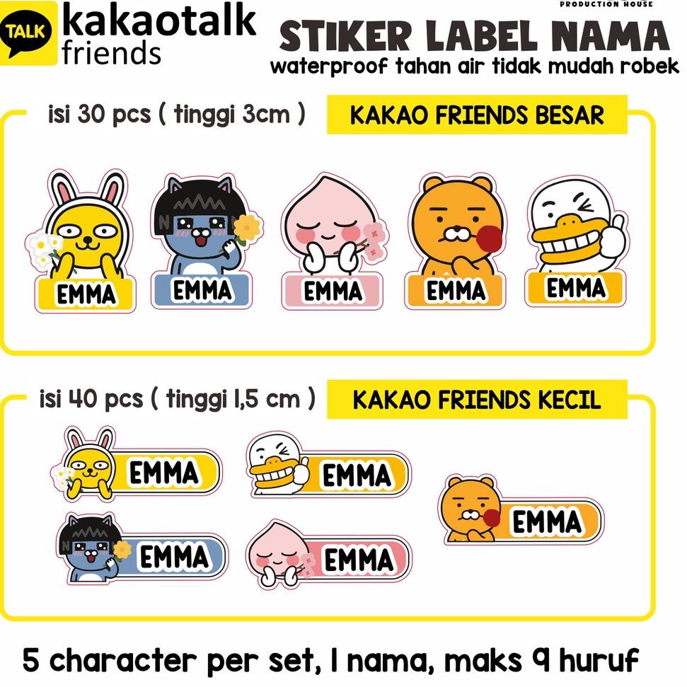 

(V-ENW) (☎) label nama anak Stiker gambar bt21 avengers princess minion my little pony princess harry potter kakao friend custom ||kekinian)