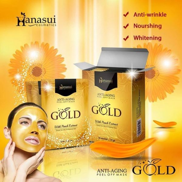 HANASUI ANTI AGING PEEL OFF MASK GOLD WITH PEACH EXTRACT