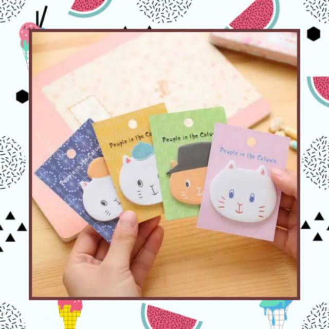 

SN002 STICKY NOTES CATATAN TEMPEL KUCING LUCU MEMO TEMPEL CANTIK LEIDIS STATIONARY