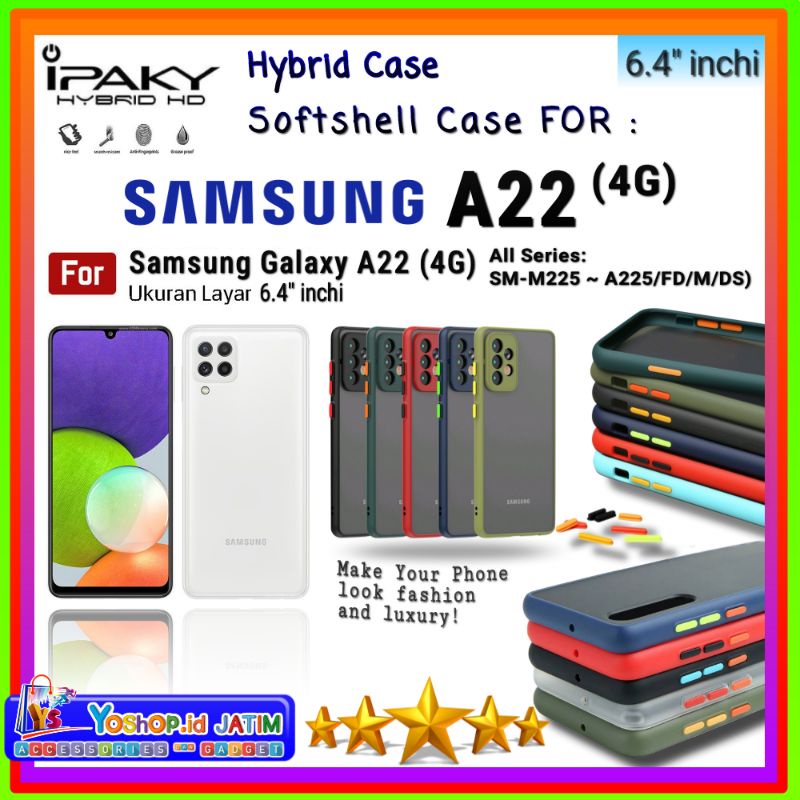 Casing Case Samsung Galaxy A22 (4G) 6.4"inchi | Soft Case Hybrid Dove Matte Samsung A22 SM-A225~M225