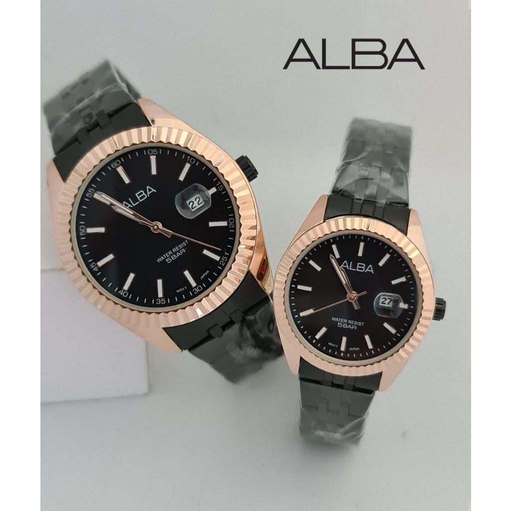 Jam Tangan ALBA Couple Anti air || Bisa Beli Satuan (AB 001)