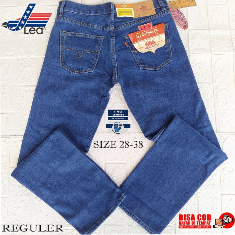 celana jeans pria panjang LEA 606 grade original