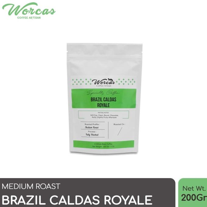 

[ COD ] WORCAS Arabica Brazil Caldas Royale 200gr - Medium Roasted Coffee TERJAMIN Kode 37