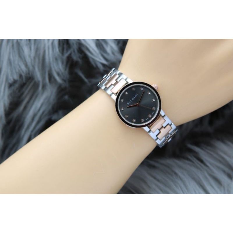 ➡️ BISA COD ✅ JAM TANGAN WANITA BULGARI1 RANTAI BULAT 3CM JAM FASHION-JAM TERLARIS