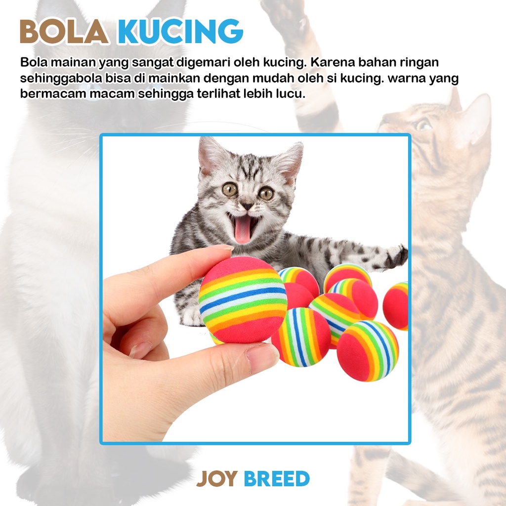 MAINAN KUCING BOLA WARNA WARNI RAINBOW BALL FOR PET