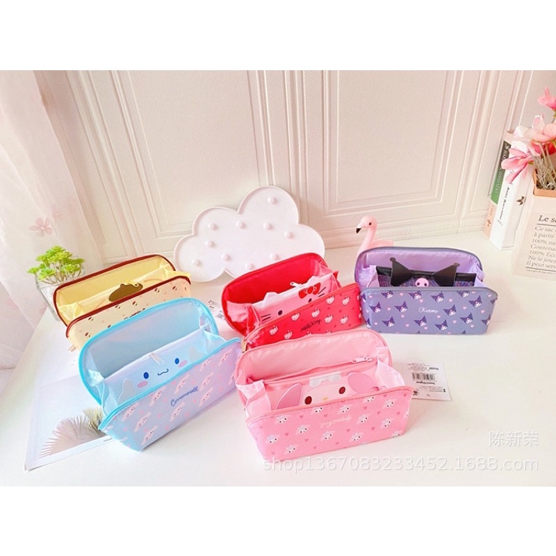 DOMPET KOSMETIK POUCH COSMETIC POUCH SERBAGUNA KOTAK PENSIL PENCIL CASE SANRIO MYMELODY KUROMI HELLOKITTY POMPURIN CINNAMONROLL