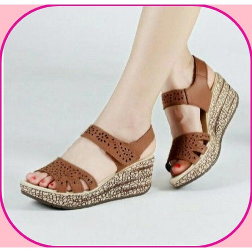 sandal tali wanita wedges wedges tali