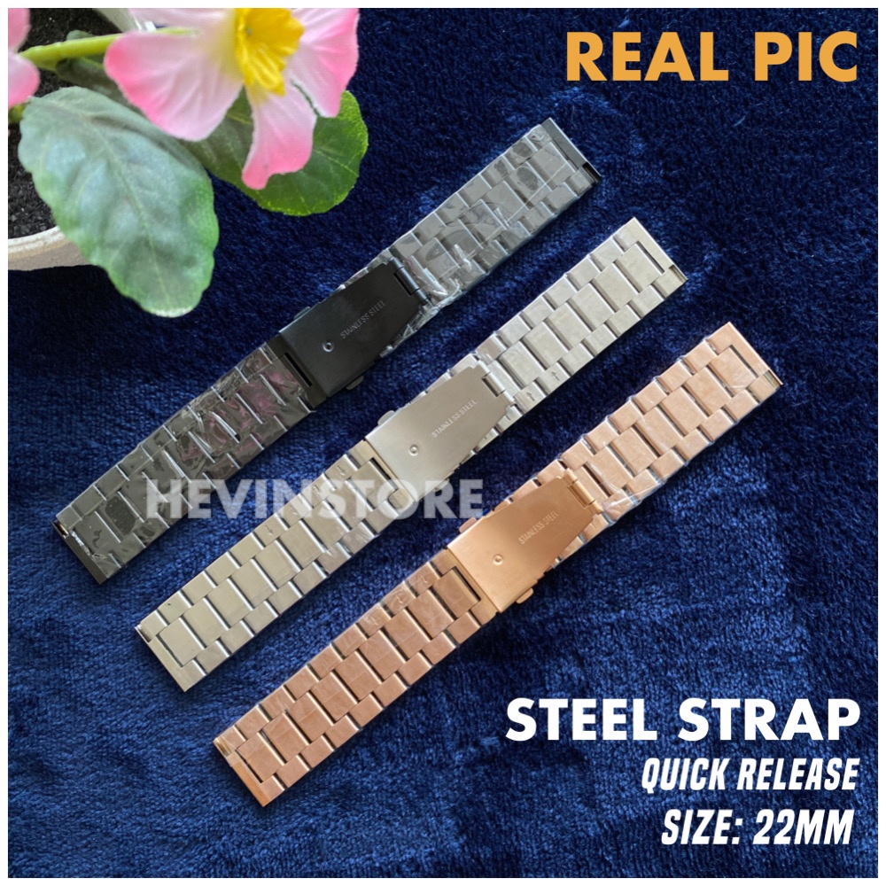 Steel Strap 22mm Quick Release Strap Watch Premium Quality