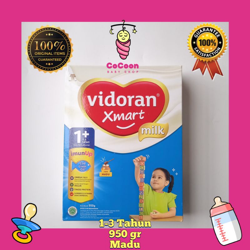 Susu Formula Balita Vidoran 1 / 1+ Xmart 1-3 Tahun Madu 950 gr 950g 925 g 925gr