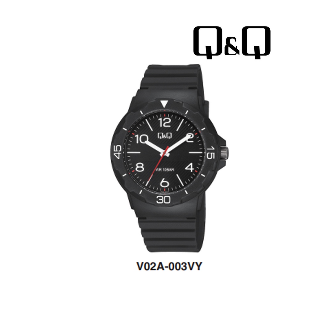 SALE Jam Tangan Pria Casual Sporty Stylist Rubber Analog Original Q&amp;Q QNQ QQ V02A Series