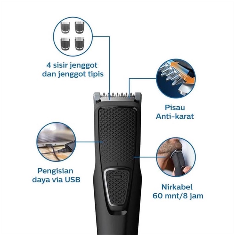 PHILIPS Beard Trimmer 1000 BT1214/15 100% ORI