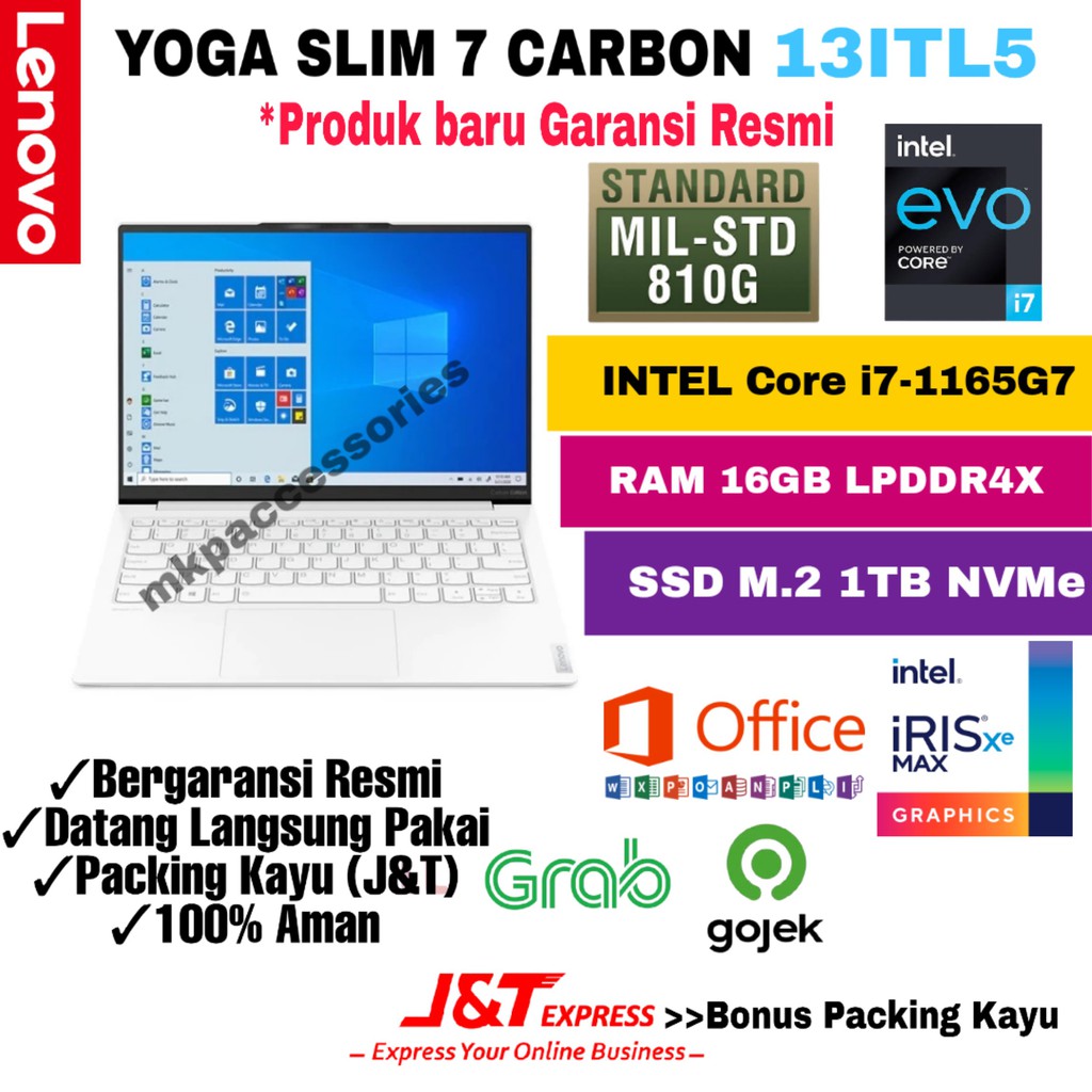 NOTEBOOK LENOVO YOGA SLIM7 CARBON 13ITL5 I7-1165G7