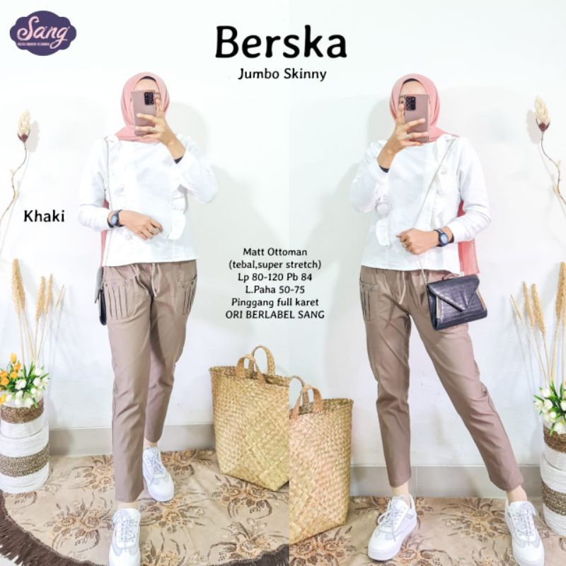 CELANA BAGGY PANTS TWILLBERSKA JUMBO SKINNY BY SANG LABEL - CELANA JUMBO WANITA - CELANA PANJANG