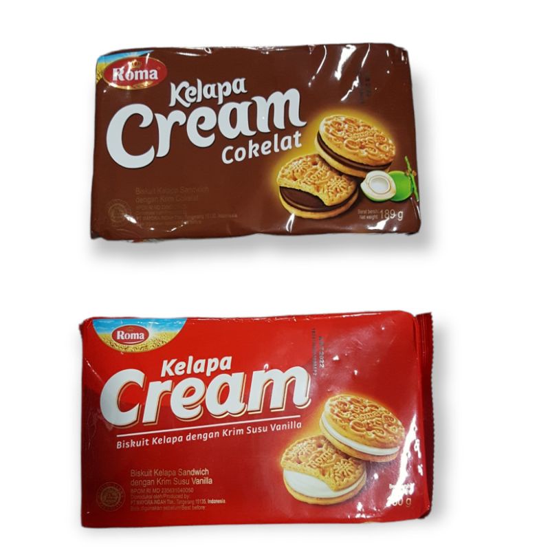 

ROMA KELAPA CREAM COKLAT 189 GR / VANILA 180 GR