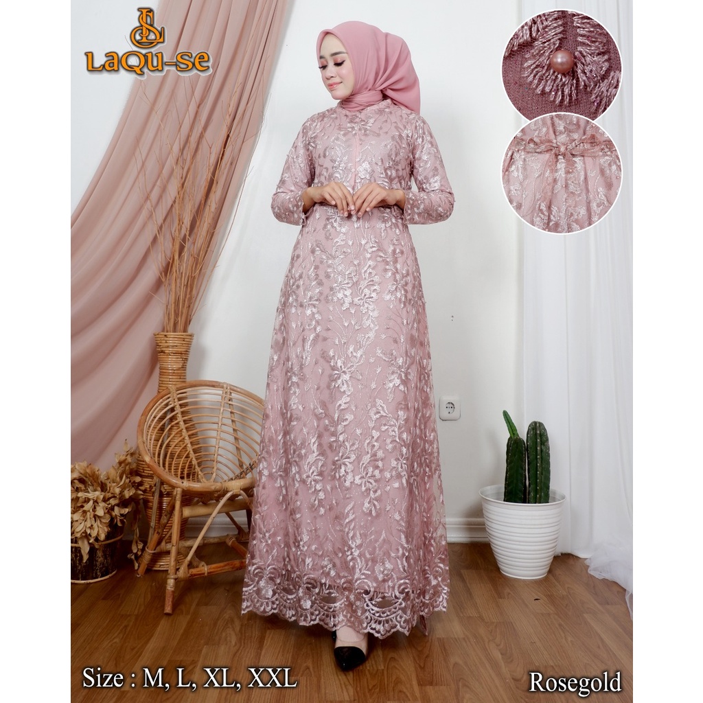 Gamis Dress Kebaya Wanita Remaja Untuk Pesta Kondangan Kekinian Termurah By Laquse_kebaya2