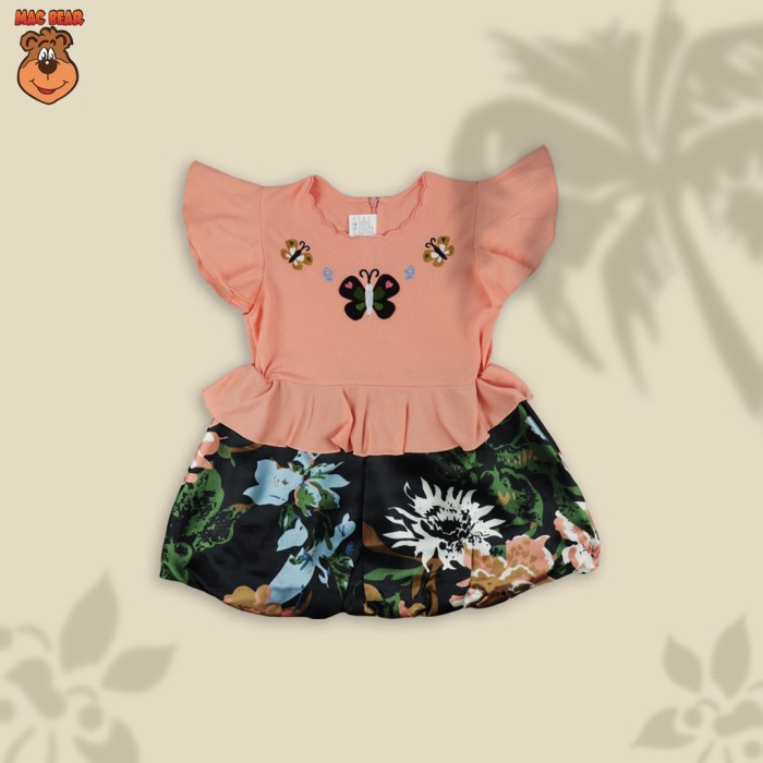 MacBee Baju Anak Perempuan Dress Anak Princess Hikaru Flowers - Salem, Size 10