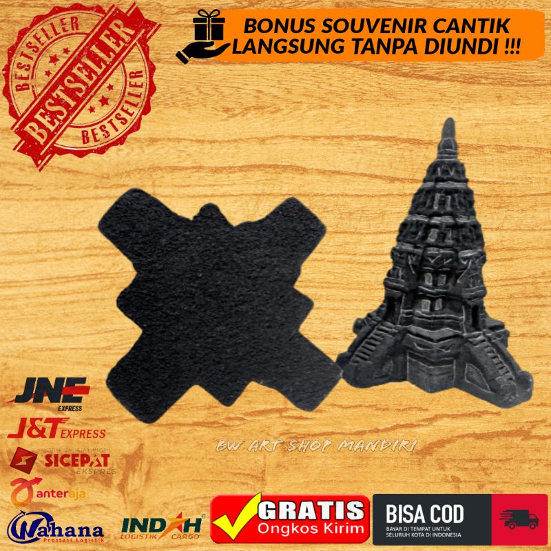 (BISA COD) MINIATUR CANDI PRAMBANAN 4 PINTU UKURAN 12,5CMX12,5CMX14CM | DEKORASI AKUARIUM | PATUNG A
