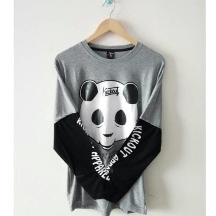 Stok Terbatas Kaos Longsleeve Lengan Panjang Panda Kickout Apparel Kick Out Distro