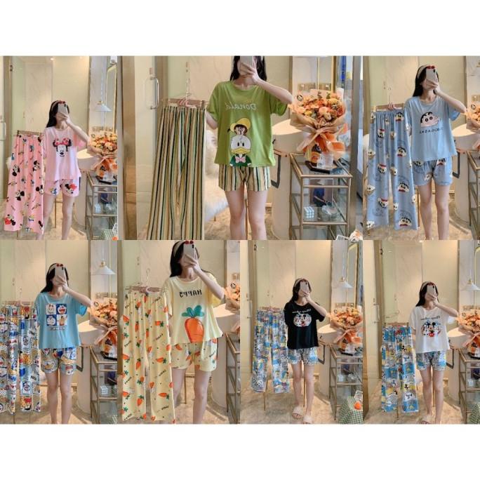 Piyama 3In1 Set Baju Tidur Wanita Dewasa Import Korea