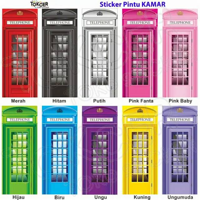 Sticker Pintu PVC / kamar mandi / Pintu Kamar