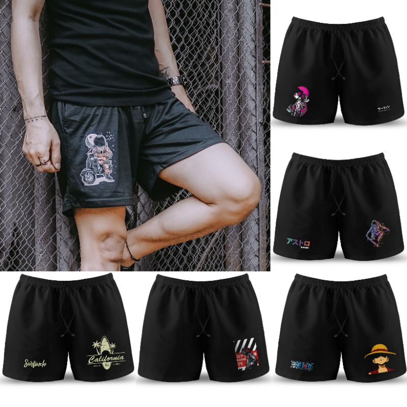 BISA COD CELANA BOXER PRIA BLACK DTF PREMIUM QUALITY DALAMAN KOLOR BOXSER PANTAI DISTRO SURFING S1