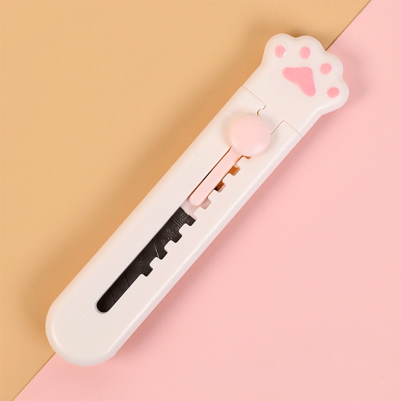 (CLASHOP)Paw Cutter Pemotong Kertas Mini Mohamm 1pc Cute Pisau Art Diy Untuk Perlengkapan Sekolah UNIK LUCU MOTIF imoda Kreatif Kantor