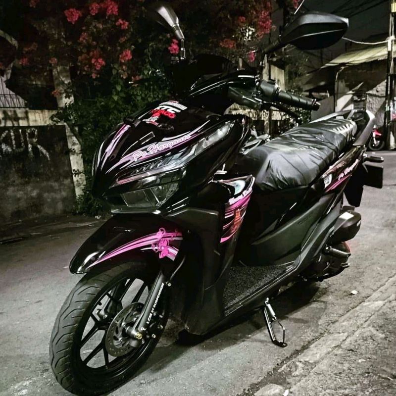 Striping transparan Vario New PO HARYANTO pink wayang