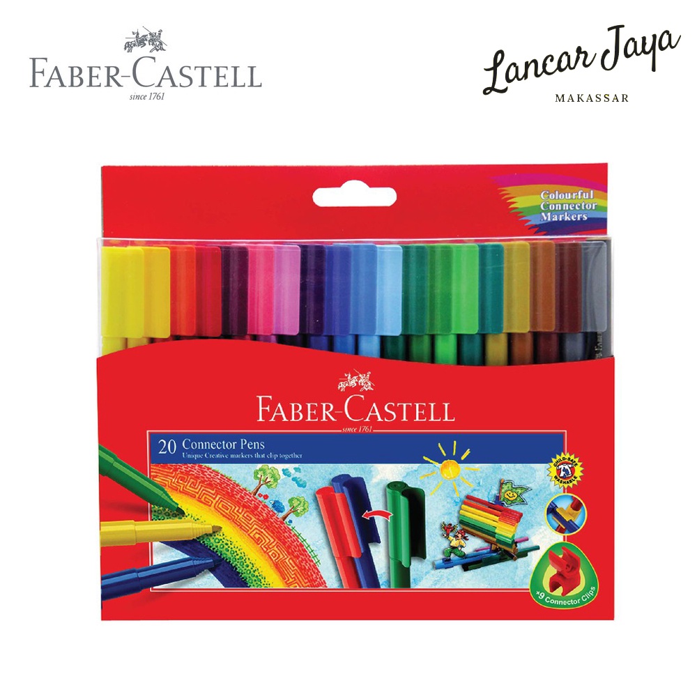 

Color Marker Spidol Berwarna Connector Pen Faber Castell 20 Colour