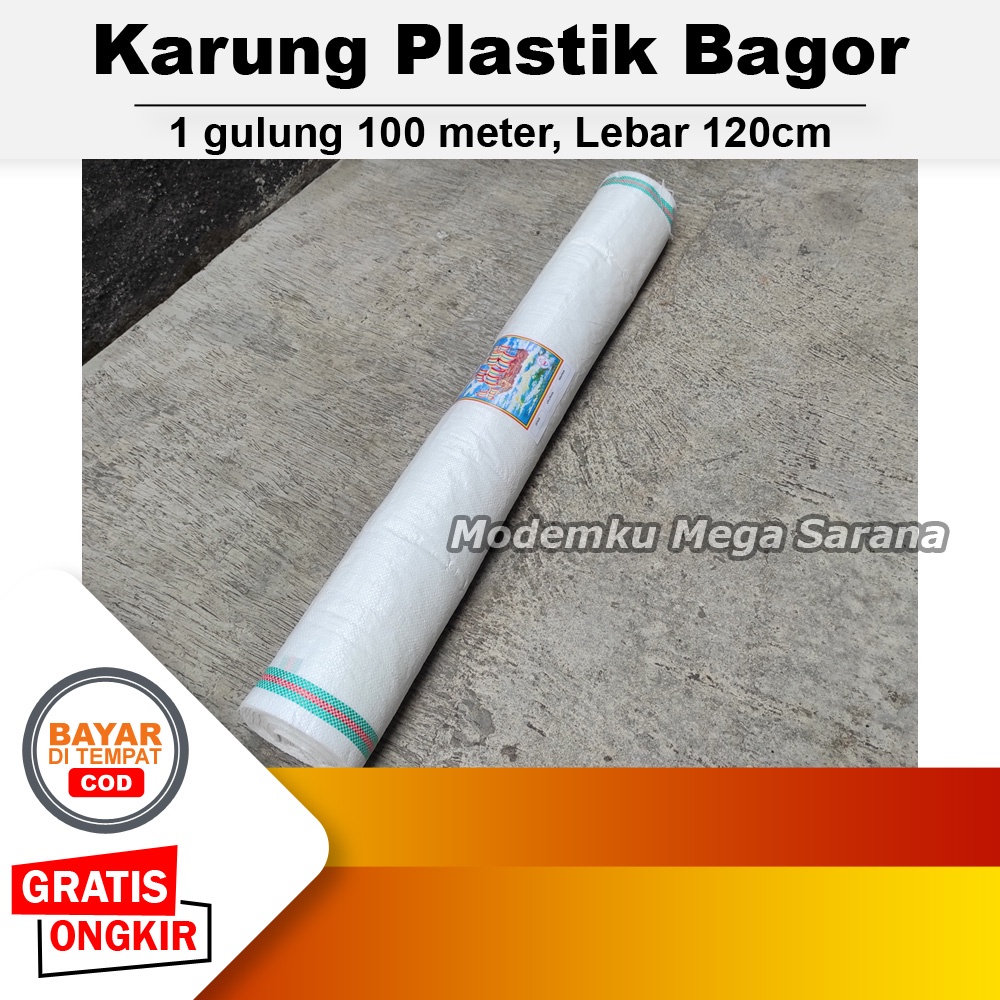 1 Gulung Karung Plastik Bagor Packing 100 meter Lebar 120cm Jogja