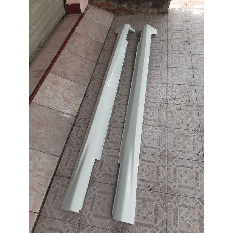 side skirt taffeta white honda new brio