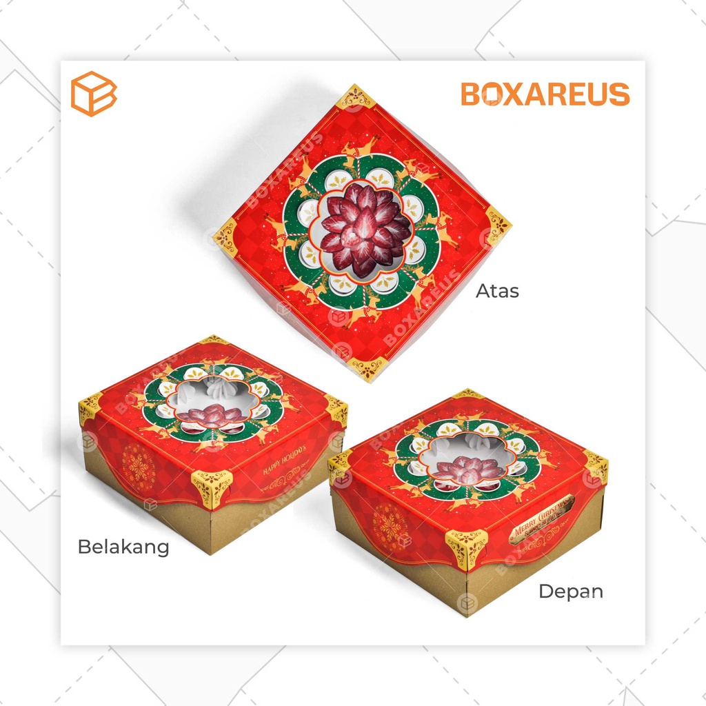 Box Kue Cake Packaging Natal Christmas Hampers Kemasan Kotak Dus Bolu | CB2210 NATAL