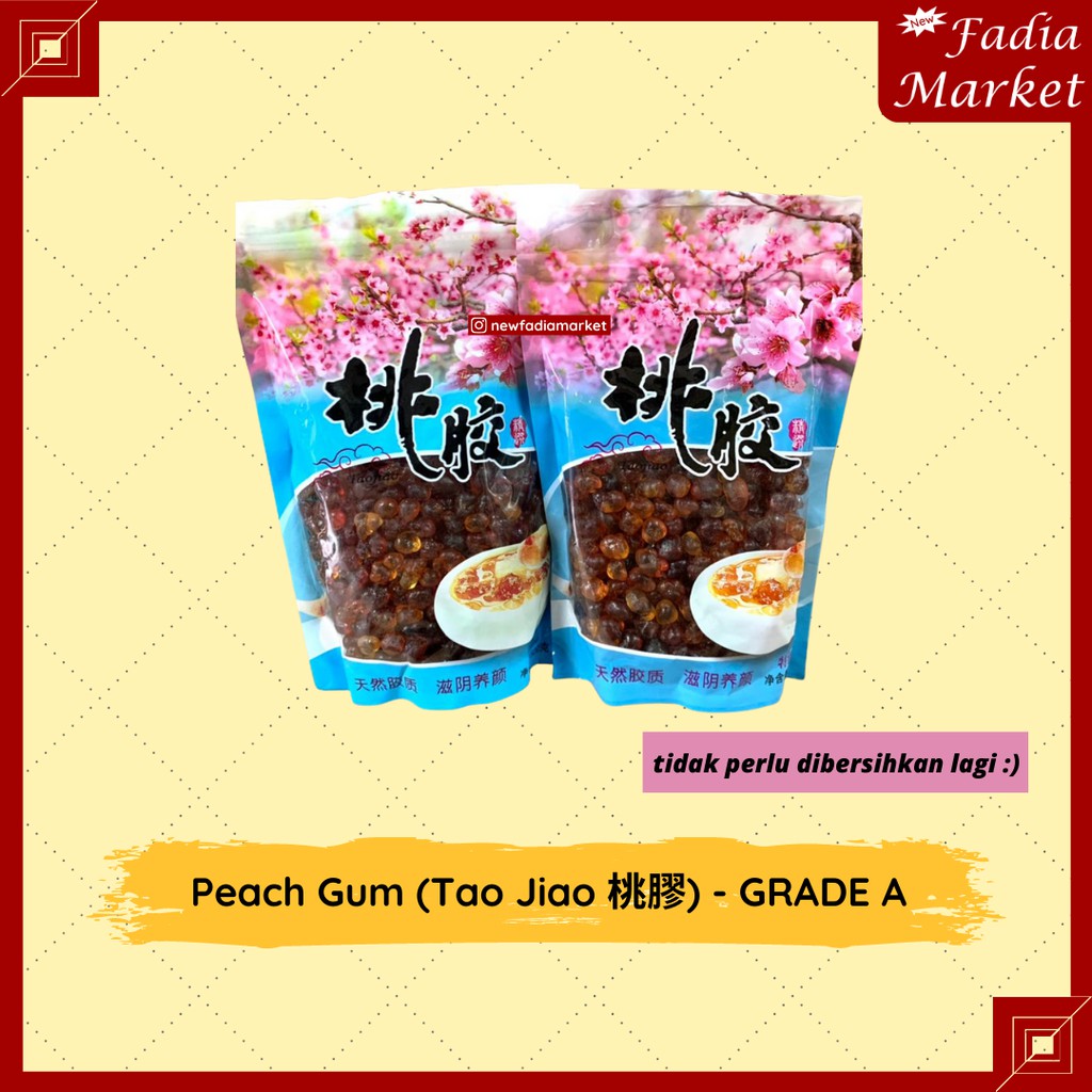 

Peach Gum (Tao Jiao 桃膠) Grade A [SUDAH BERSIH] 500g